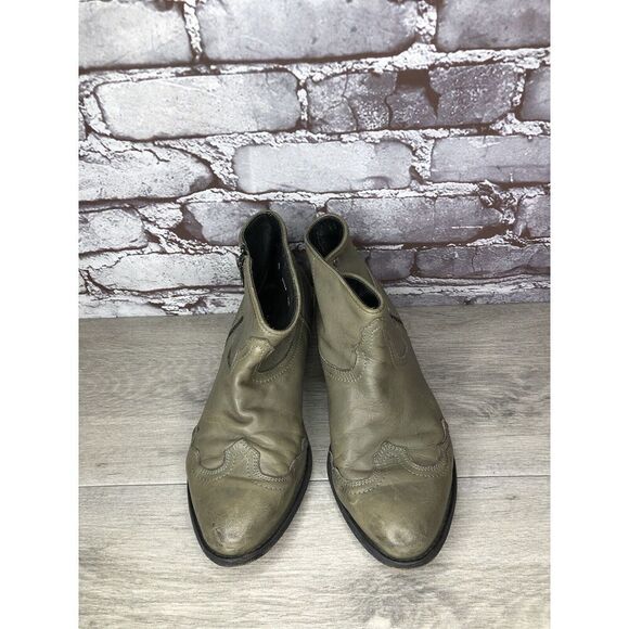 Baske California Green Western Zip Pointed Toe Heel Boots Women Sz 7.5M US/38EU - Picture 11 of 16